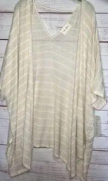 New Women’s Beige & White The Cove  Kimono