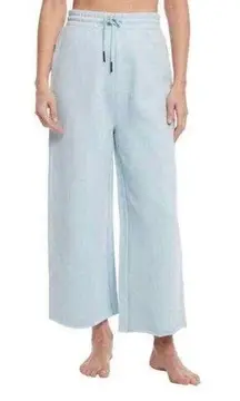 Sage Collective Wide Leg Sweatpants Ankle Crop Raw Hem