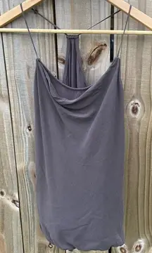 Vince Taupe Cowl Neck spaghetti Strap Racer Back Slip Top