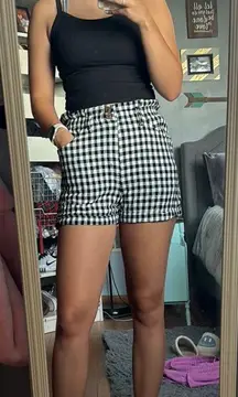 Paper bag Checkered Shorts