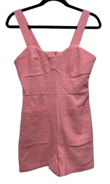 ZARA Short Textured Weave Pink Jumpsuit Short‎ Romper Small