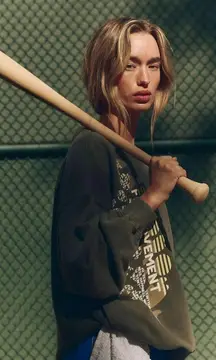 NWT Free People Movement All Star Buti Logo Pullover Ash Combo