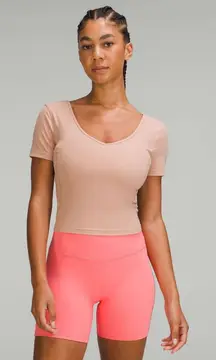 Lululemon Align Nulu T-Shirt in Pink Clay Size 4