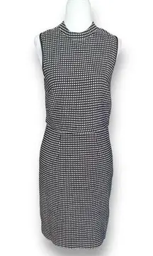 M & S Limited Edition Dress Black White Polka Dot Sleeveless High Neck Retro