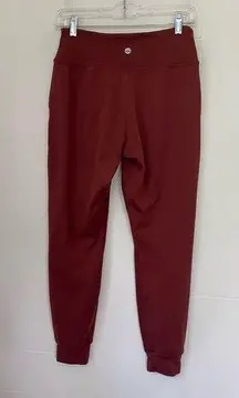 Senita Athletics Studio Skin Joggers Bronze Burgundy Pockets Activewear ~ Size S