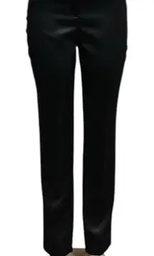 Ideology Black Satin Dress Pants Trousers Straight Leg Mid Rise 9.5 Womens 8
