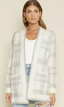 DAYDREAM PLAID POCKETED KNIT CARDIGAN BOUTIQUE