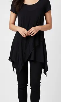 4 Love and Liberty Elegant Black Women's Tunic Top