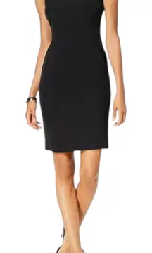 Kasper‎ Women's Sleeveless Black Sheath Dress Business Professional Size 12 NWT