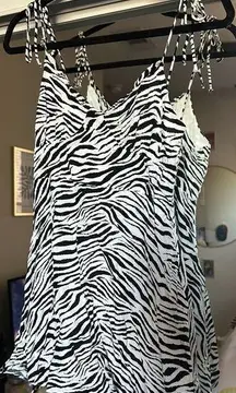 zebra print mini dress