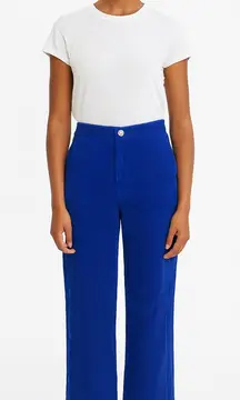 AG Adriano Goldschmied Corduroy Wide Leg Pants Royal Blue Size 26