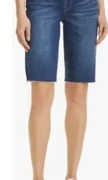 L’Agence Taylor High Rise Raw Hem Denim Bermuda Jean Shorts Size 23 NWT