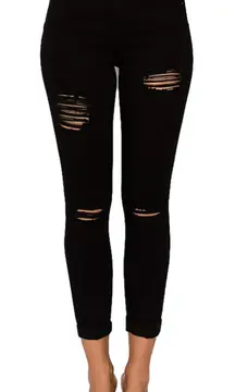 Wax Jean Women Butt I Love You Push-Up High Rise Destructed Jeans