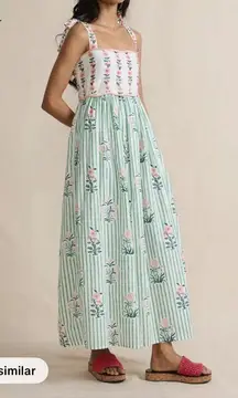 Grandmillenial style floral Maxi Dress