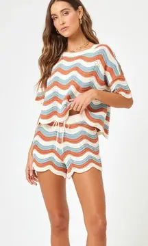 L*SPACE Make Waves Knit Short & Top in Del Mar Stripe