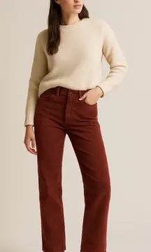 Imogene and Willie Women Corduroy Pants Amelia 27 Straight Leg Russet Quiet Luxe