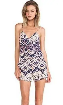 Parker Harrison silk romper in Deep Sea Sunrise
Parke size small