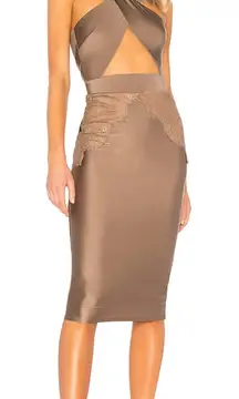 Michael Costello x REVOLVE Philip‎ Midi in Taupe size XS