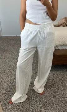 Old navy white linen blend pants