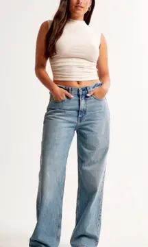 Abercrombie Curve Love Slouchy Jean Mid Rise