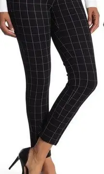 Amanda & Chelsea Women’s Alex Windowpane Print Ankle Pants BLACK/BLUE size 4P