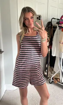 Amazon striped overall romper