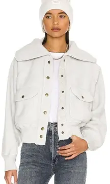 We the Free People Shasta Cardi Jacket in Morning Fog Size XL Revolve