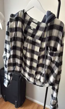 American Eagle Crop Flannel Plaid