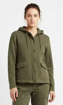 Ralph Lauren Khacki Olive Green Zip Front Hoody Jacket L