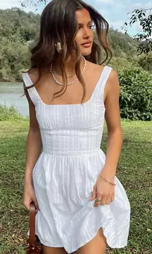 Princess Polly Lorinda white Mini boho cottage western 100% cotton Dress size 4