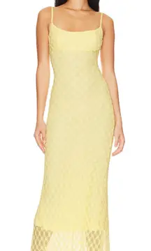 Bardot Adoni Mesh Maxi Dress in Canary Yellow