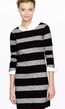 J. CREW | Black Gray Striped Dress Sz XS