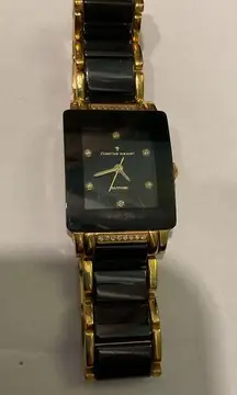 Christian Van Sant Sapphire Black & Gold Women’s Watch