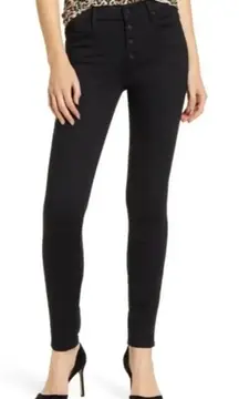 MOTHER The Pixie Not Guilty Black Button Fly High Rise Skinny Jeans Size 26