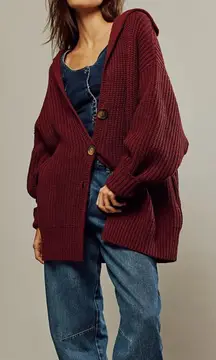 #60 NWT Free People Swim Too Deep Cardi in Cinnamon Brown