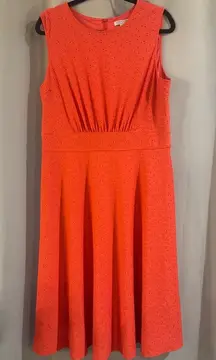 Women’s London Style Orange/Red Sleeveless Dress