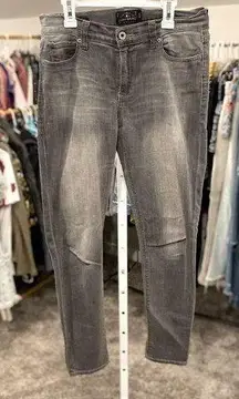Lucky Brand Brooke Legging Jean Distressed Faded Gray Skinny Jegging Jeans