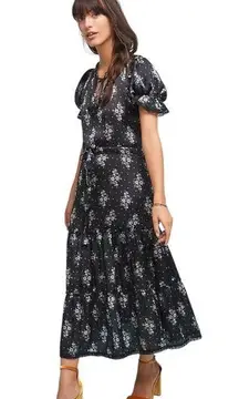 Misa Los Angeles Natalie Midi Dress size XS Xsmall Floral Print Tiered