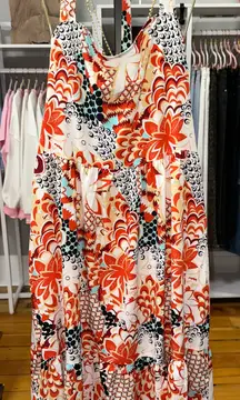 Boho Floral Halter Sundress 