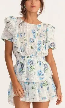 Love Shack Fancy NWT |  Natasha Dress Blueberry Cloud Size Large