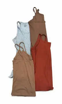 Stylish Women's Tank Tops - Brown, Gray, and Rust