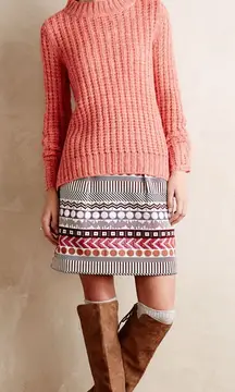 Anthropologie Glistened Geo Mini Skirt