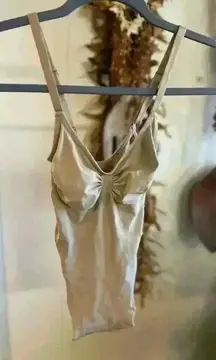 New SKIMS Seamless Sculpt Thong Bodysuit Shapewear Medium Clay Beige w Box $70