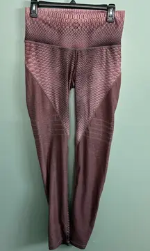Niyama Sol Crocodile Snake Moto Brown Patterned High Waist Leggings Sz M