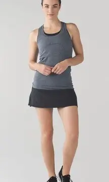 Lululemon Run: Pace Setter Black Skort, Size 6