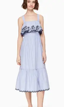 KATE SPADE Broome Street Daisy Embroidered Patio Dress
Blue Ruffled Dress