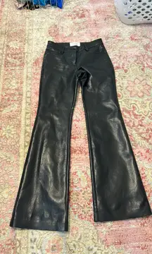 Leather Flare Pants