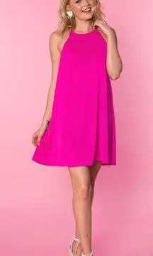 Crosby by Mollie Burch Ellie Hot Pink Halter Mini Dress Barbie XS