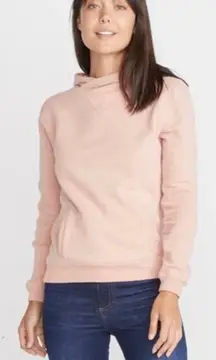 Marine Layer Emilie Cowl neck Fleece Hoodie Pullover Sweatshirt Peach Pink XS