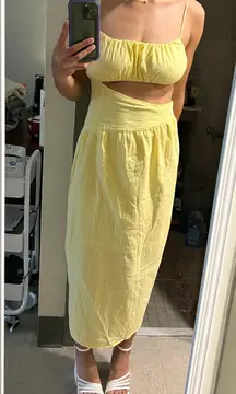 Yellow Cut Out Dress